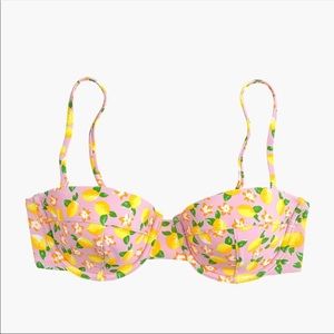Jcrew underwire bikini top lemon print